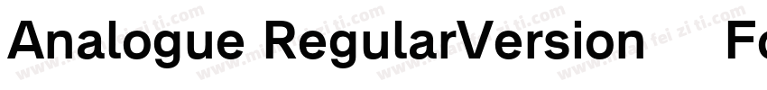 Analogue RegularVersion 1012Fonts字体转换